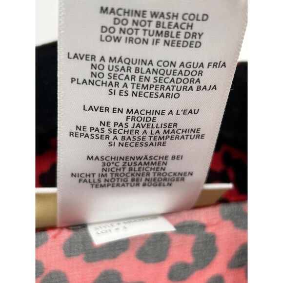 NWT MICHAEL Michael Kors MM29320 Animal Print Sheer Shirt Dress Button Front Med - Picture 6 of 10